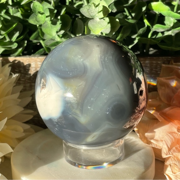 Orca Agate Crystal Sphere - Picture 5 of 14